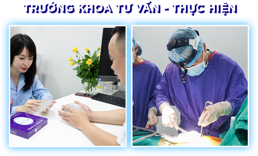 Đến Nâng ngực tại Bệnh viện Bưu điện, bạn sẽ được trưởng khoa Hoàng Mạnh Ninh trực tiếp tư vấn và thực hiện.
